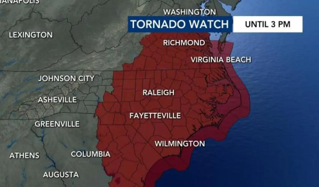 Weather Alert: Tornado Watch for Chatham County, Siler City as Nicole dumps rain on NC