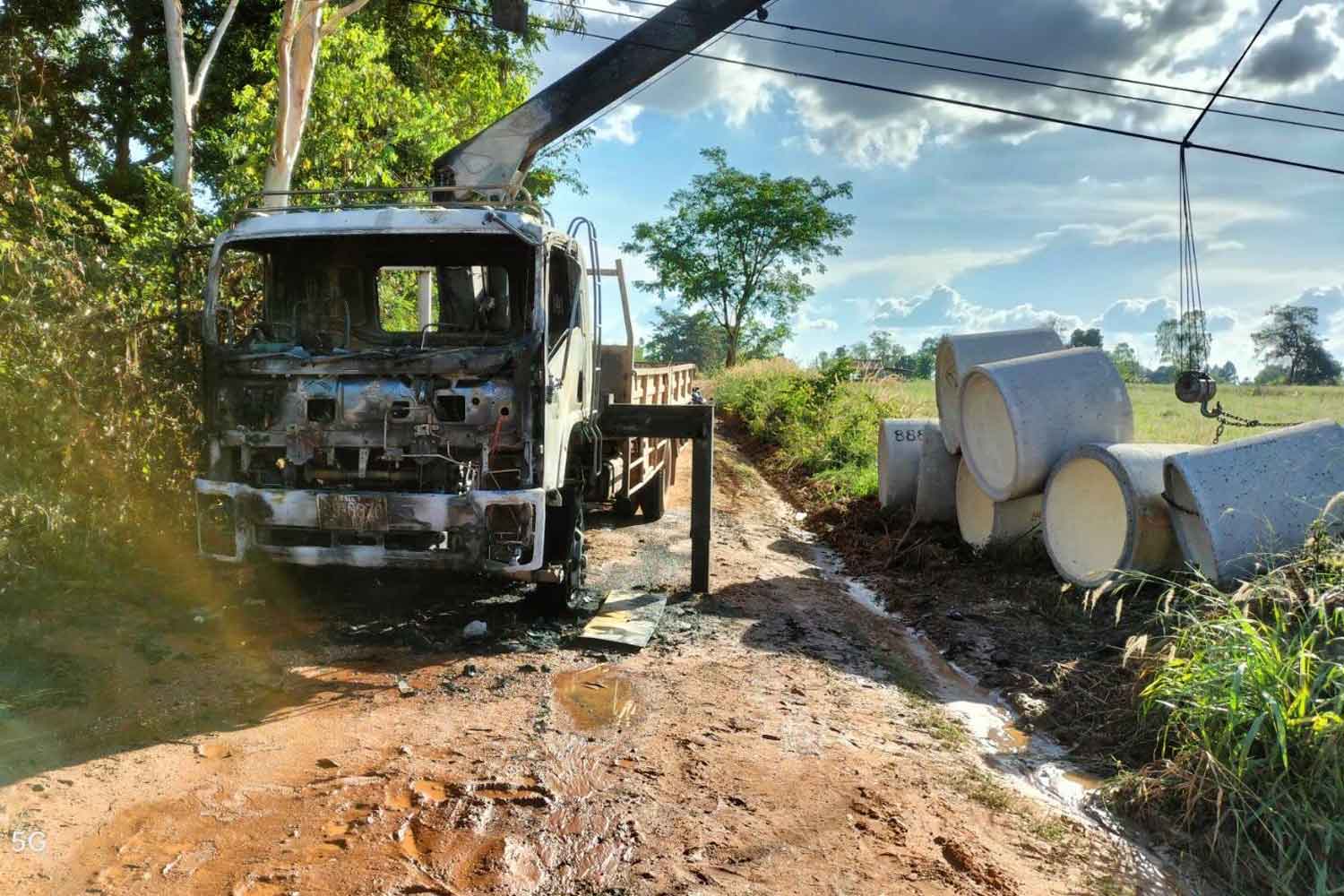 Crane Truck Operator Electrocuted to Death in Northeastern Thailand