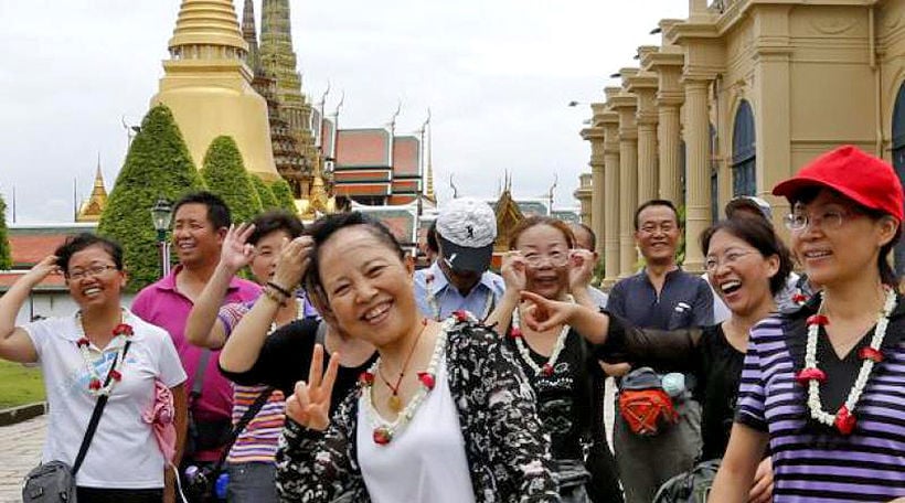 Chinese tourists in Thailand