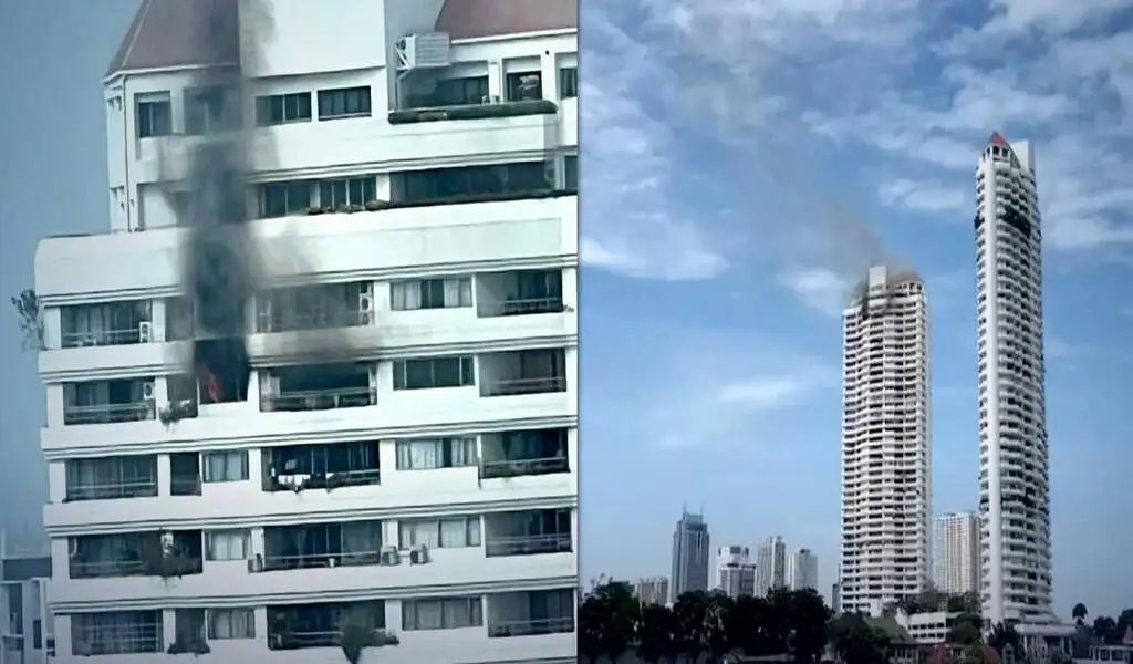 Fire Damaged a Condominium Unit in Bangkok's Klong San district