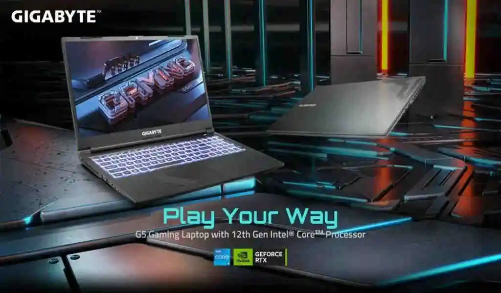 New GIGABYTE G5 Series Gaming Laptops With 12th-Gen Intel Core Processors