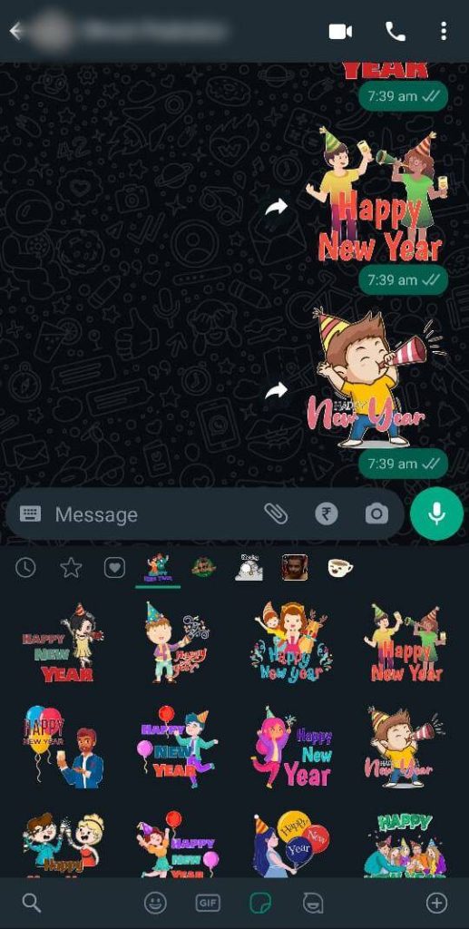 Happy New Year stickers