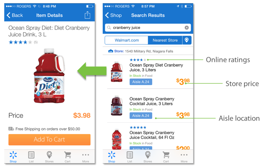 Walmart online shopping mobile app