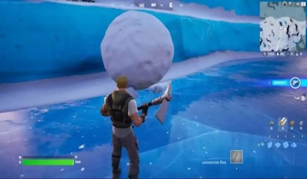 In Fortnite, How To Make And Hide Inside Snowballs
