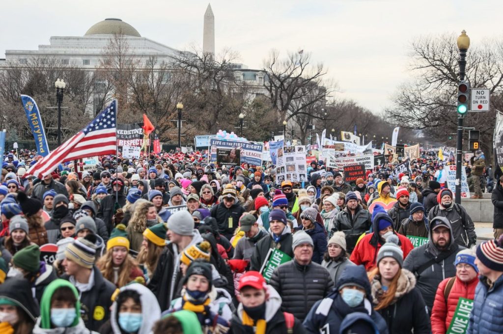 Anti abortion marchers in DC hope 2022 will bring a historic change for life