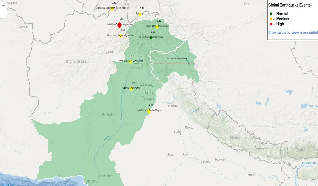 Earthquake Of 5.8-Magnitude Strikes Pakistan