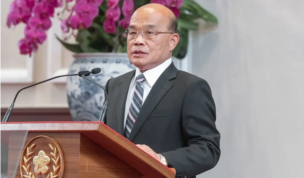 Taiwan Island's Executive Body 'Su Tseng-chang' Declares Resignation en masse