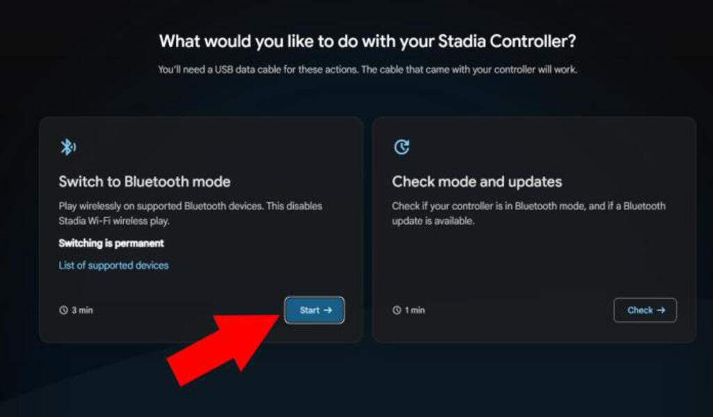 Update Your Google Stadia Contro