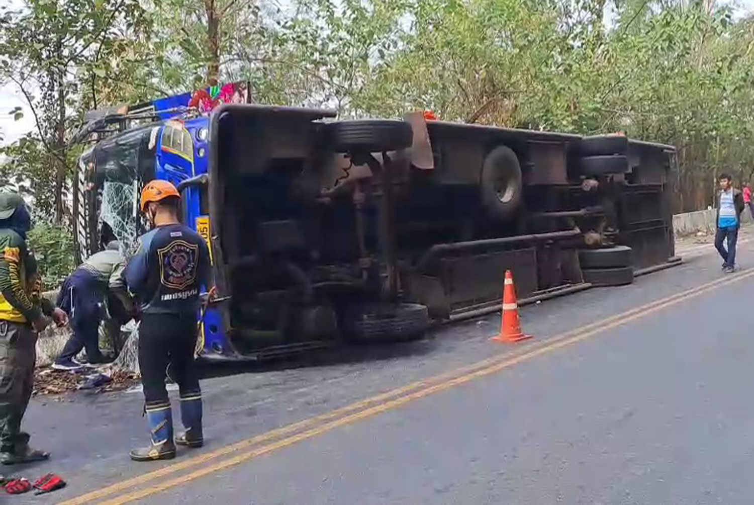 Bus Carrying 48 Monks Crashes