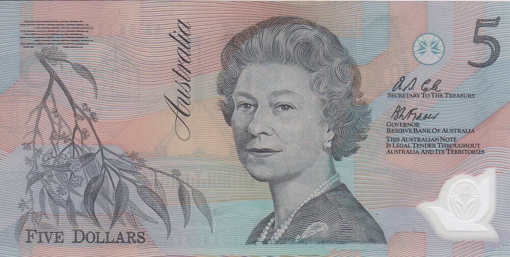5 note when it was printed in 1992.