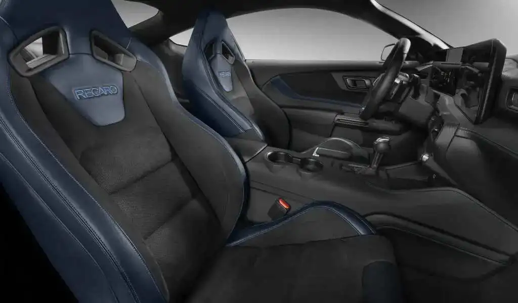 Interior Of 2024 Ford Mustang Dark Horse Revealed In Blue And Black