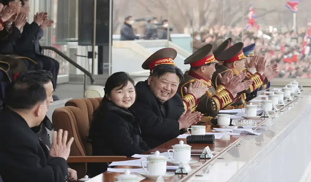North Korean leader watches socc