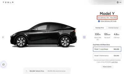 Tesla Model Y Long Range Delivery Estimate Has Been Revised To March-May 2023