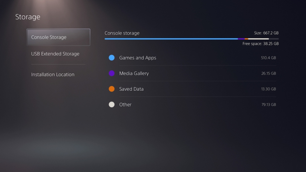 PlayStation 5 Storage