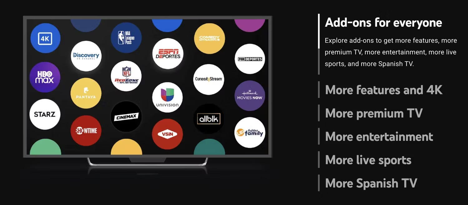 youtube tv add ons