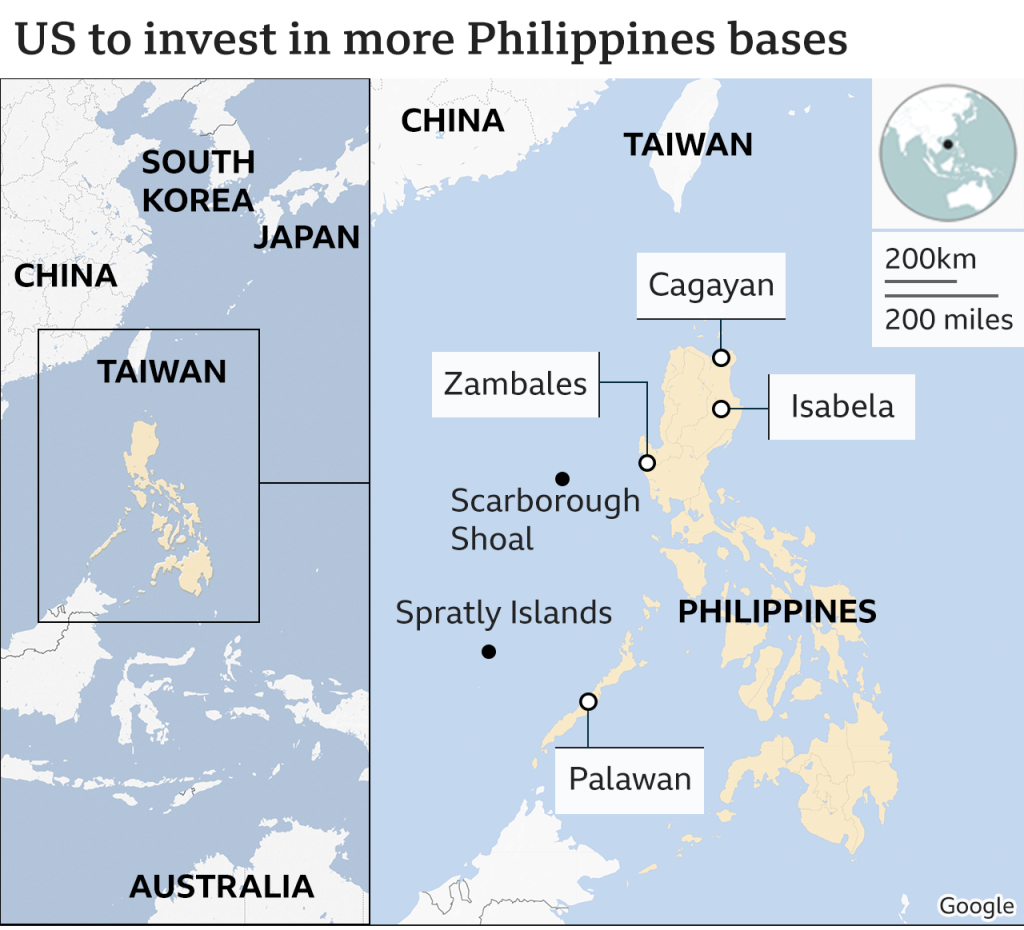 Philippines announces four more military bases US troops can use