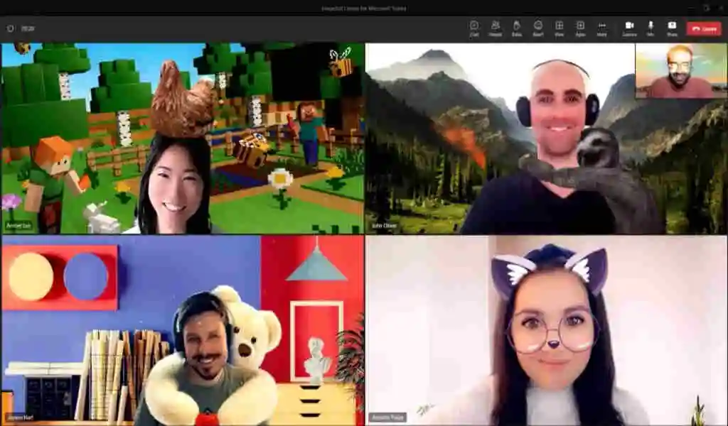 A snap! Microsoft Teams Snapchat Lenses Let You Show Off Your Silly Side