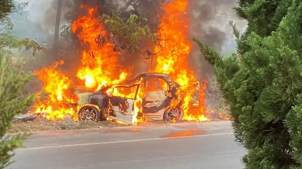 Driver Burns to Death After Fiery Crash in Mae Sai, Chiang Rai