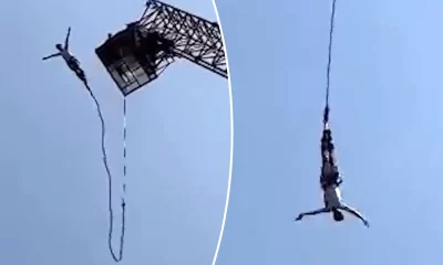 Tourists Survives Bungee Jump