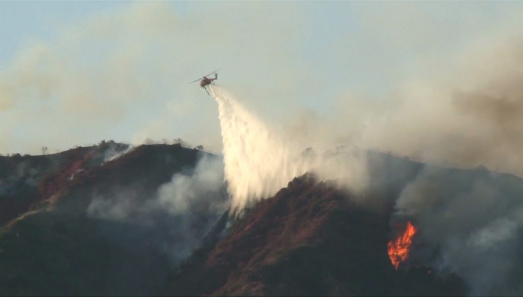 Firefighters, Aircraft and Helicopters Battle Wildfire in Chiang Rai