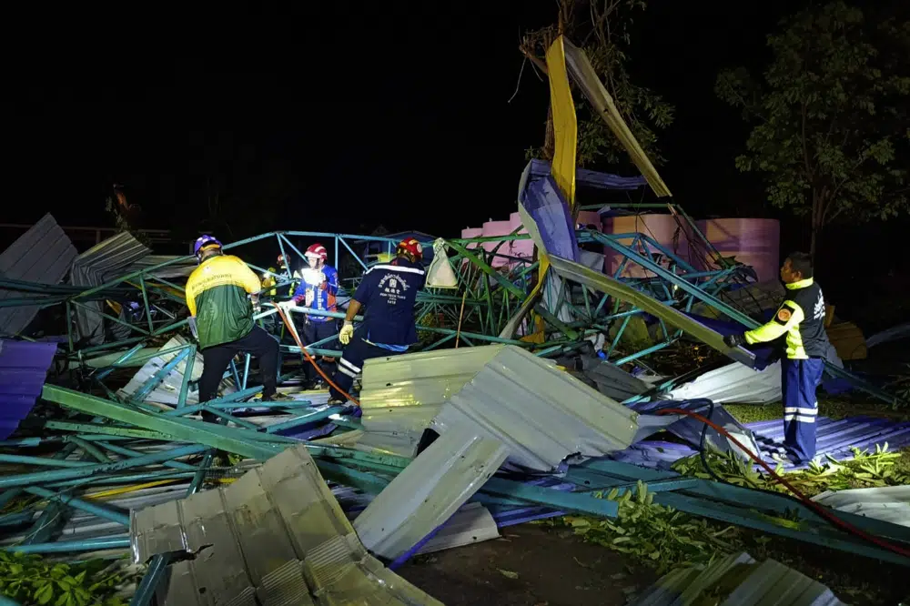 School Roof Collapses in Northern Thailand