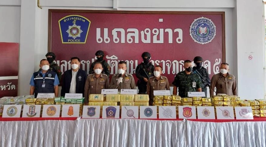 Police Seize Huge Cache of Drugs in Chiang Rai Province