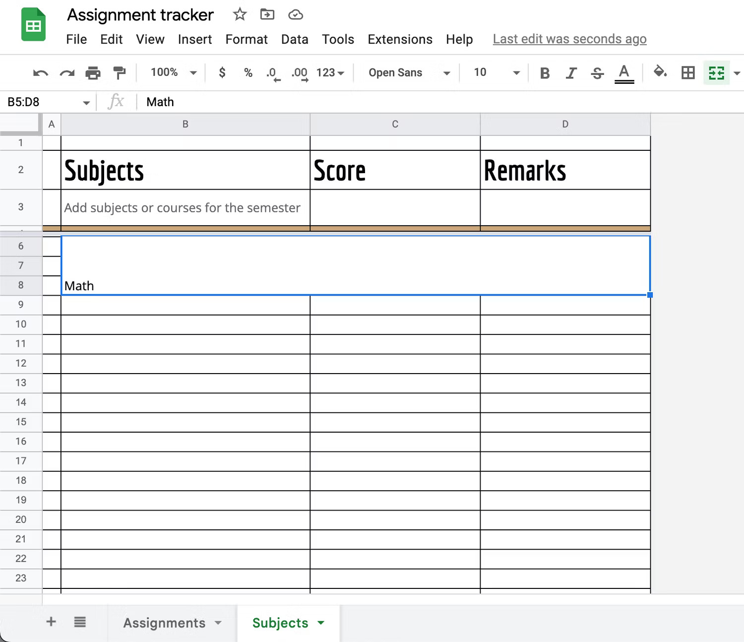 Google Sheets merge cells screenshots 8