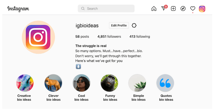 instagram bio ideas bio mockup