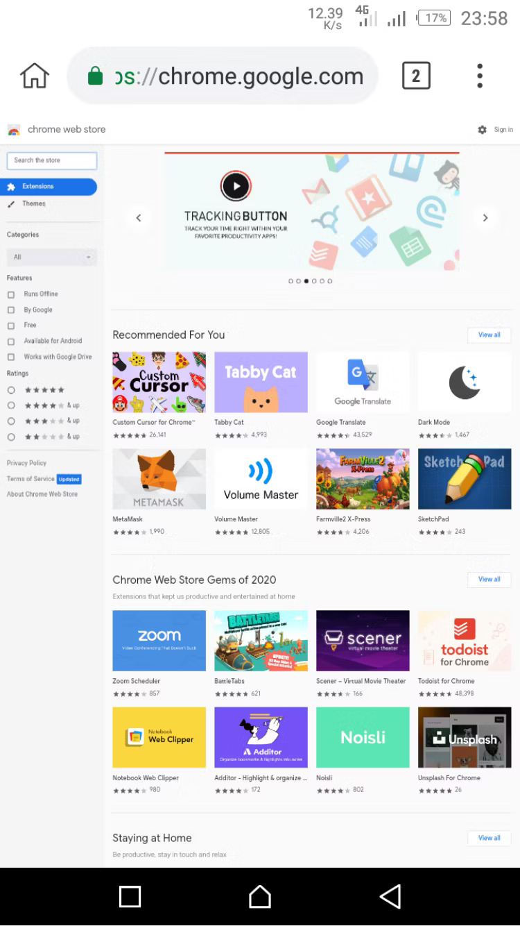 kiwi browser chrome web store