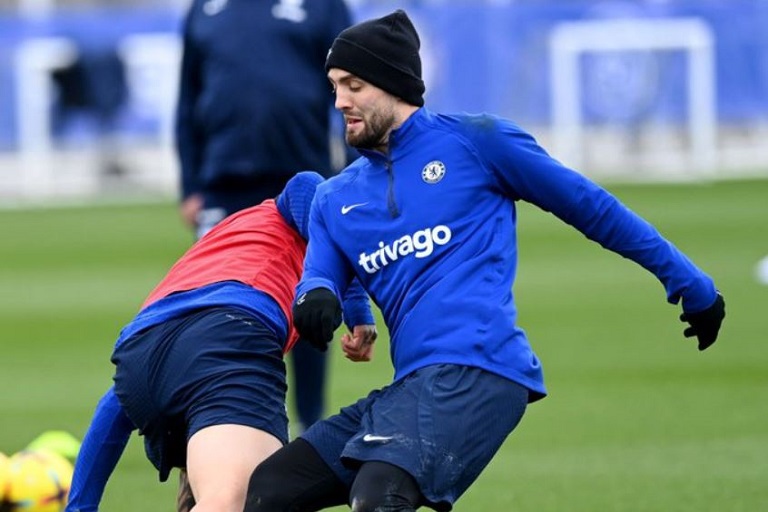 Mateo Kovacic during training at Chelsea