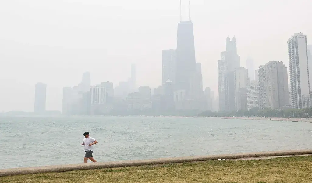 Midwest and Northeast US Battle Worst Air Quality Amid Canadian Wildfires