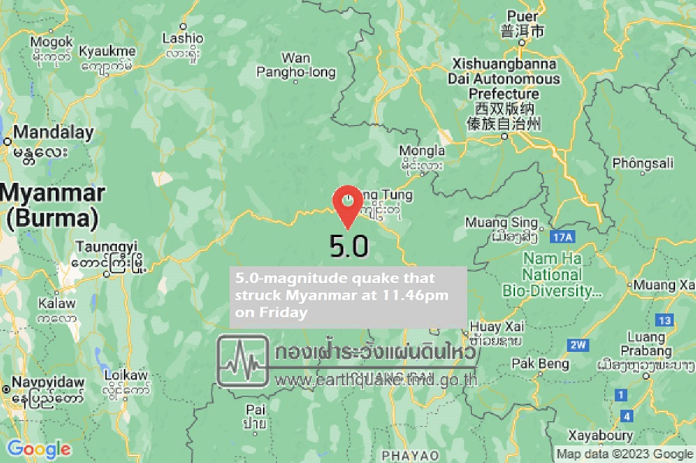 5.0 Magnitude Earthquake Hits Myanmar, Tremors Felt in Chiang Rai, Thailand