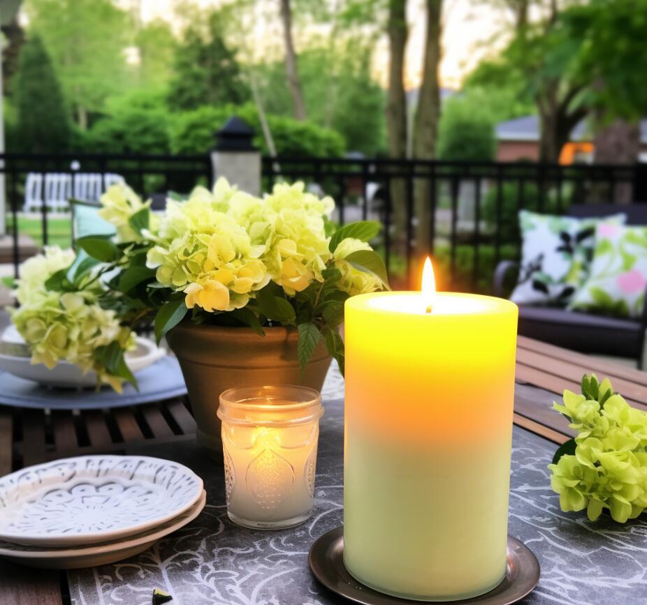 Enjoying Summer Nights with Citronella Pillar Candles