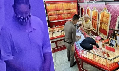 Gold Necklaces Worth 65,000 Baht Stolen in Five Minutes from Jewelry Store