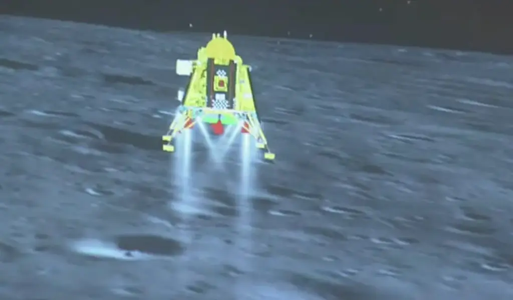 India's Chandrayaan 3 Successfully Achieves Historic Soft Landing at Moon's South Pole