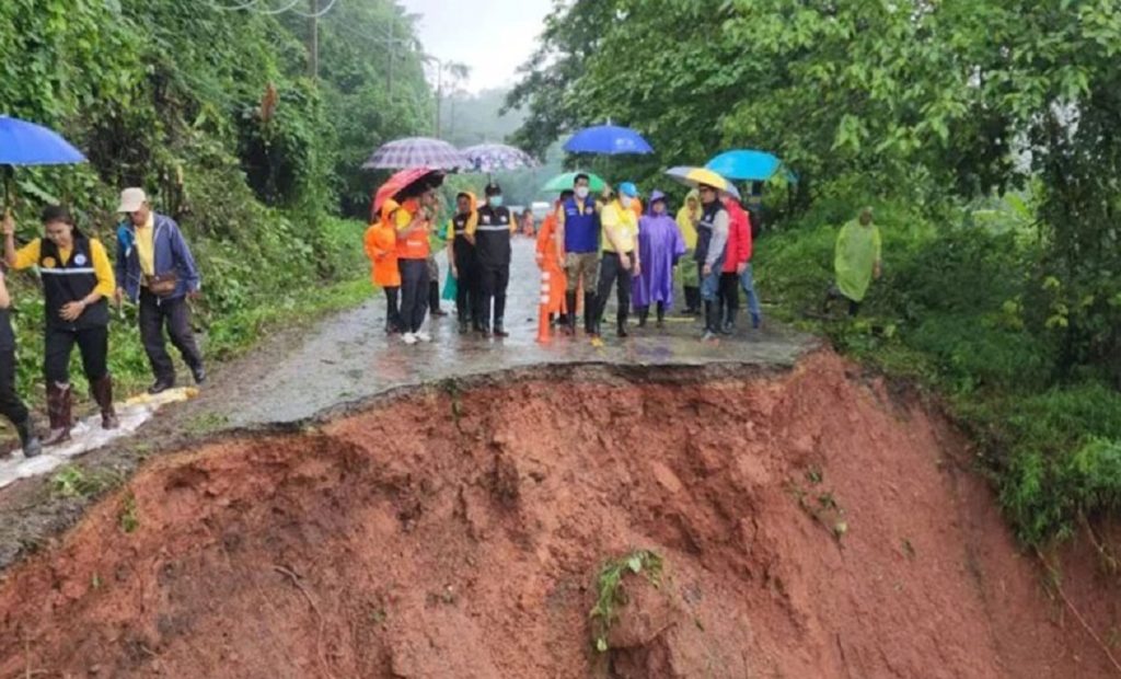Tourists Stranded in Northern Thailand After Road to Collapses