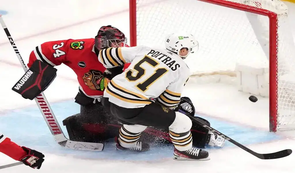 On October 24, The Blackhawks Faced Off Against The Bruins With a 1-Timer