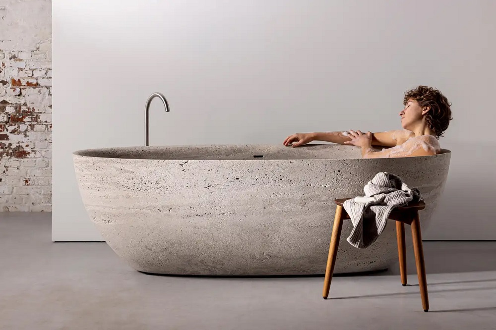 stone bathtub