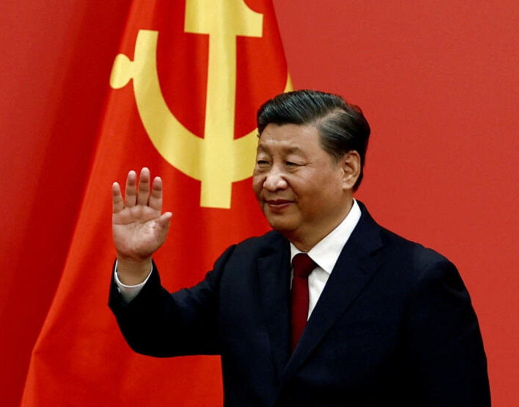 xi jinping communist china flag gold brics