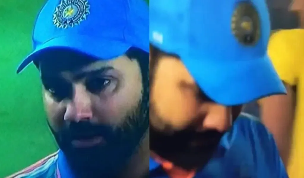 India's Rohit Sharma Sheds Tears After Losing The World Cup Final To Australia