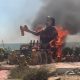 Famous Statue Set Ablaze in Rayong Thailand