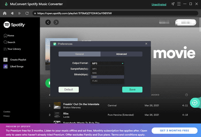 Customize Parameters to Convert Spotify to MP3