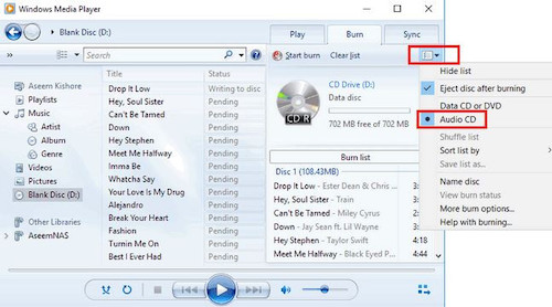 How to Burn CD from Spotify Via Windows Media Player