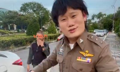 Facebook Video of Chinese Influencer Wearing Thai Police Uniform