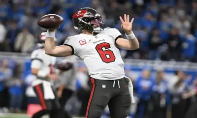 Buccaneers' Baker Mayfield Battles To The End In Playoff Loss To Lions