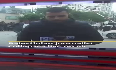 Gaza TV Journalist Collapses While He is Live on Air
