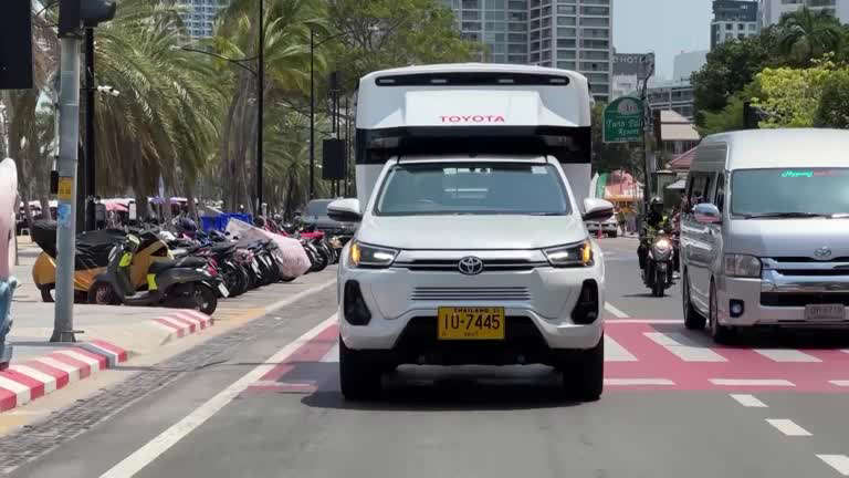 Toyota Pilots EV Revo Pickup Baht Buses in Pattaya