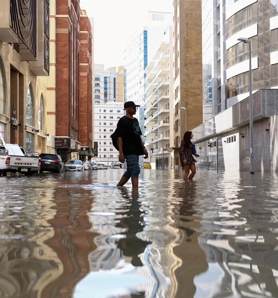 Dubai Clears Flooded Roads After Record Rainstorm