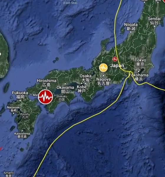 Earthquake Shikoku Island Japan