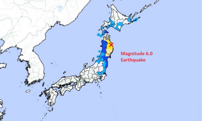 6.0 Earthquake Strikes Northeastern Japan